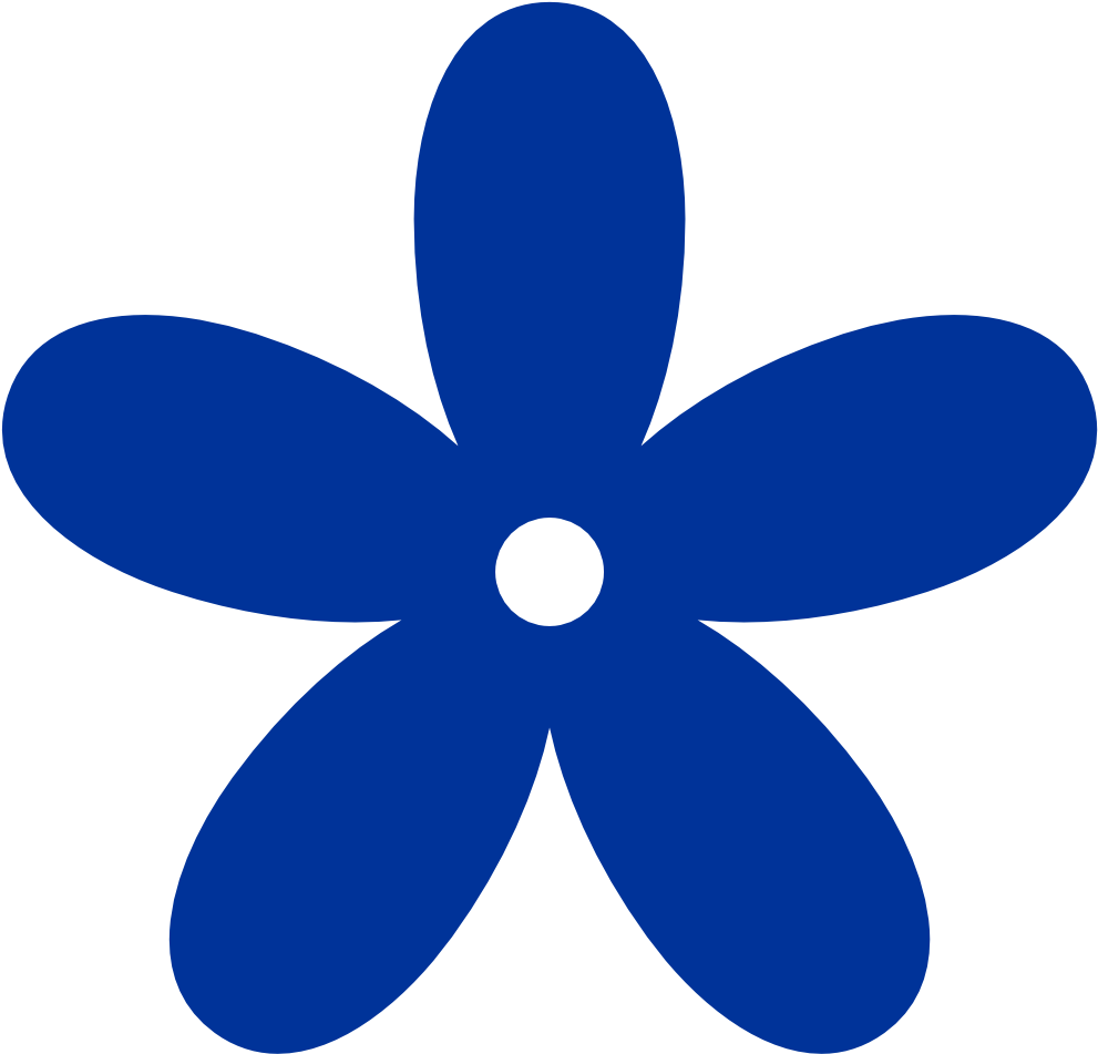 Blue Decoration With Flowers Png - Pink Flower Clipart (999x990), Png Download