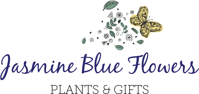 Jasmine Blue Flowers Plants & Gifts - Jasmin Flowers Logo Png (800x350), Png Download