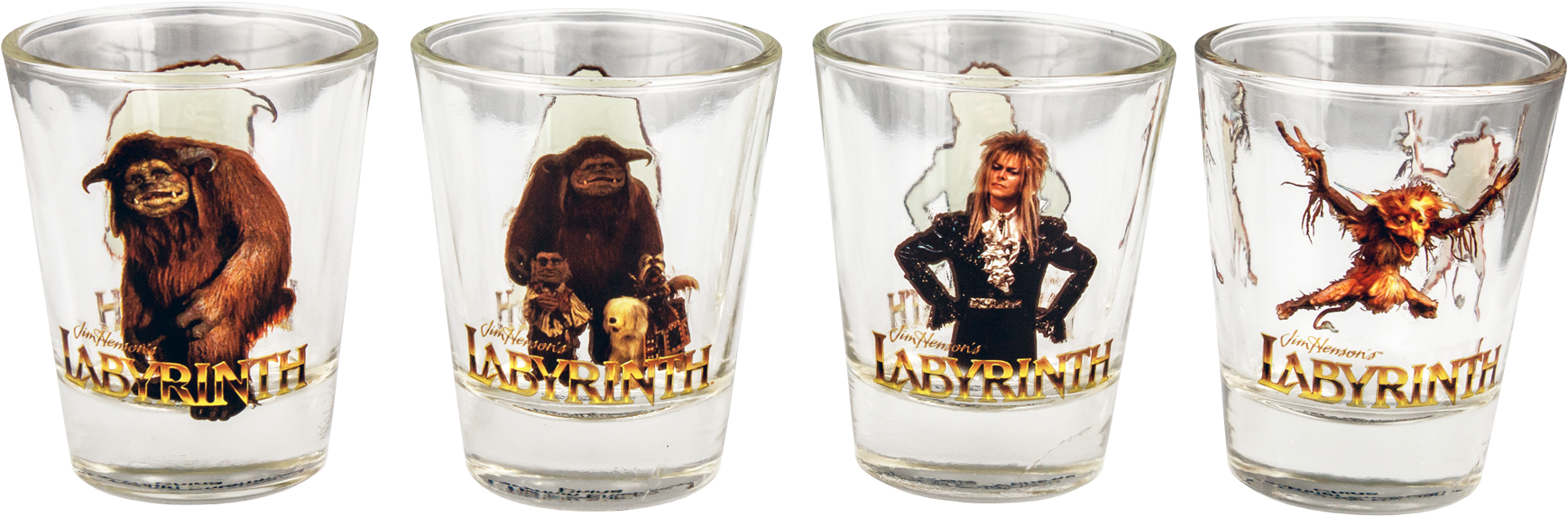 Shot Glass 4-pack - Labyrinth - Shot Glass Set-iko1044 (1800x642), Png Download