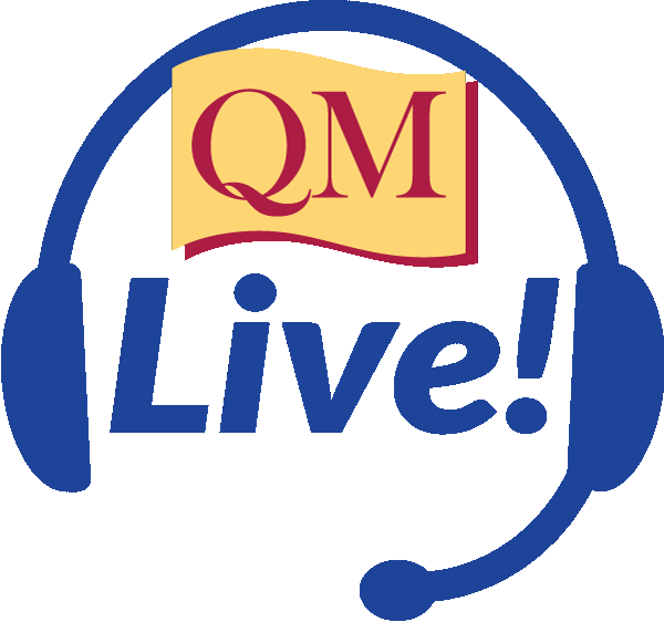 Blue Headphones With Qm Live Inside - Quality Matters (600x562), Png Download