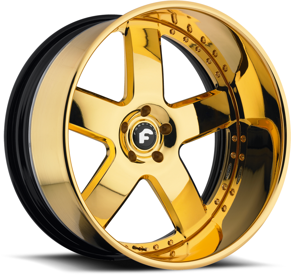 Rim Png Download Image - Gold Forgiato Rims (1000x1000), Png Download