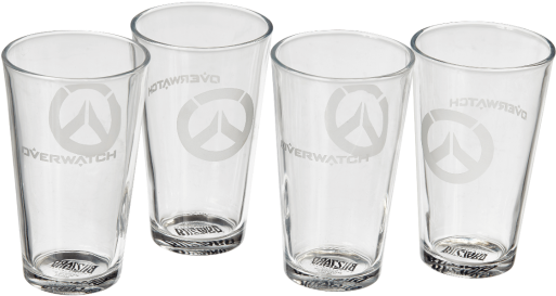 Overwatch Pint Glasses - Overwatch Glasses Set (550x550), Png Download