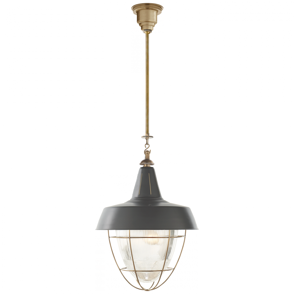 Henry Industrial Hanging Light In Hand-rubbed An - Pendant Light (1000x1000), Png Download