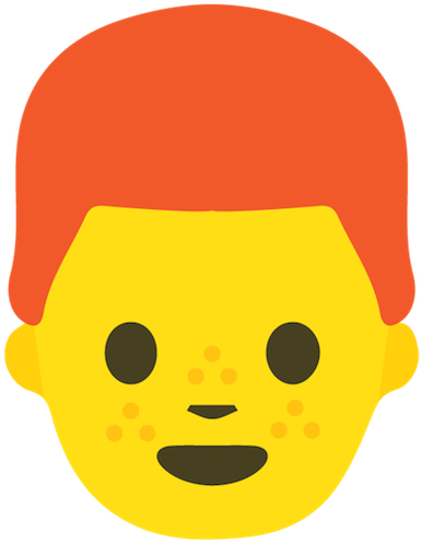 Redhead Emoji Stickers Messages Sticker-1 - Sticker (500x600), Png Download