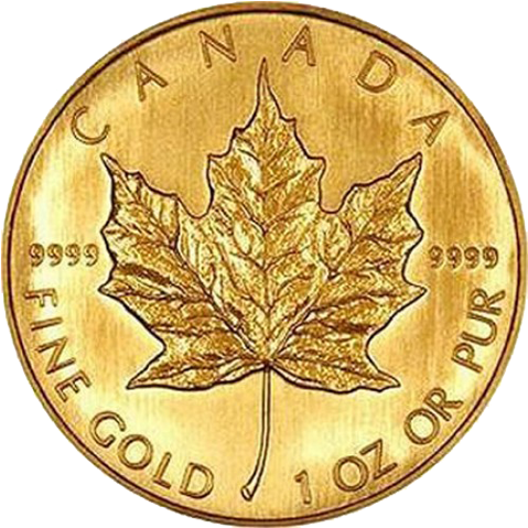 Canadian Maple Leaf - Canadian Maple Leaf Gold Coin (500x500), Png Download