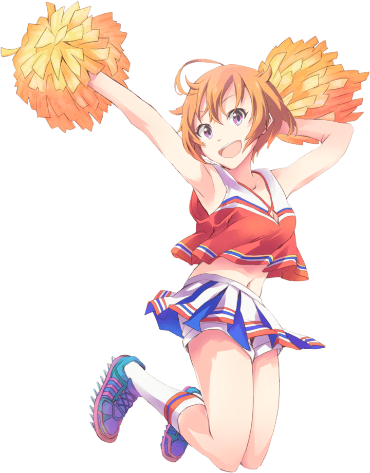 Anime Cheerleader Jumping - Anime Girl Cheerleader Png (775x1031), Png Download