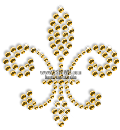 Gold Rhinestud Fleur De Lis Pattern - Motif (450x450), Png Download