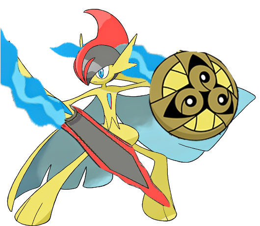 New Fusion, Mega Gallaslash, Fusion Of Mega Gallade, - Charizard (530x489), Png Download