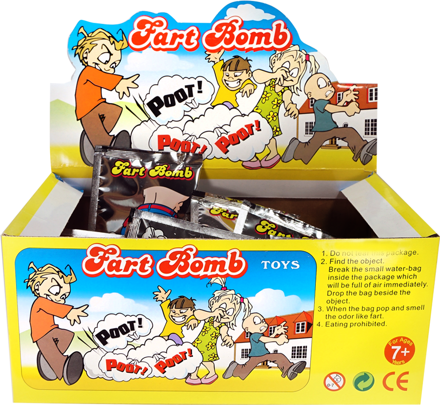 Display Box Of 100 Fart Bombs - Funny Stinky Smelly (1000x1000), Png Download