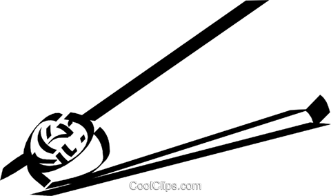 Chopsticks With Food Royalty Free Vector Clip Art Illustration (480x284), Png Download