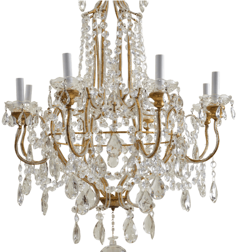 Crystal Vintage Chandelier Transparent Png Stickpng - Chandelier (600x500), Png Download