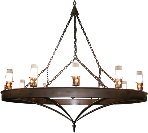 Chandelier - Iron Chandelier Png (500x450), Png Download