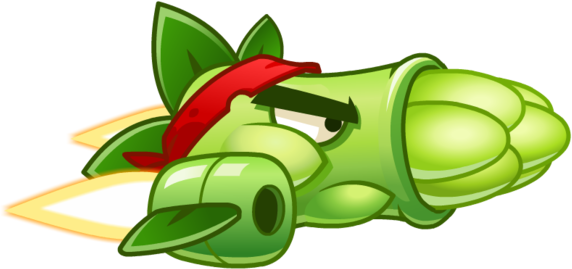 Asparagus Costume - Plants Vs Zombies 2 Asparagus (572x269), Png Download