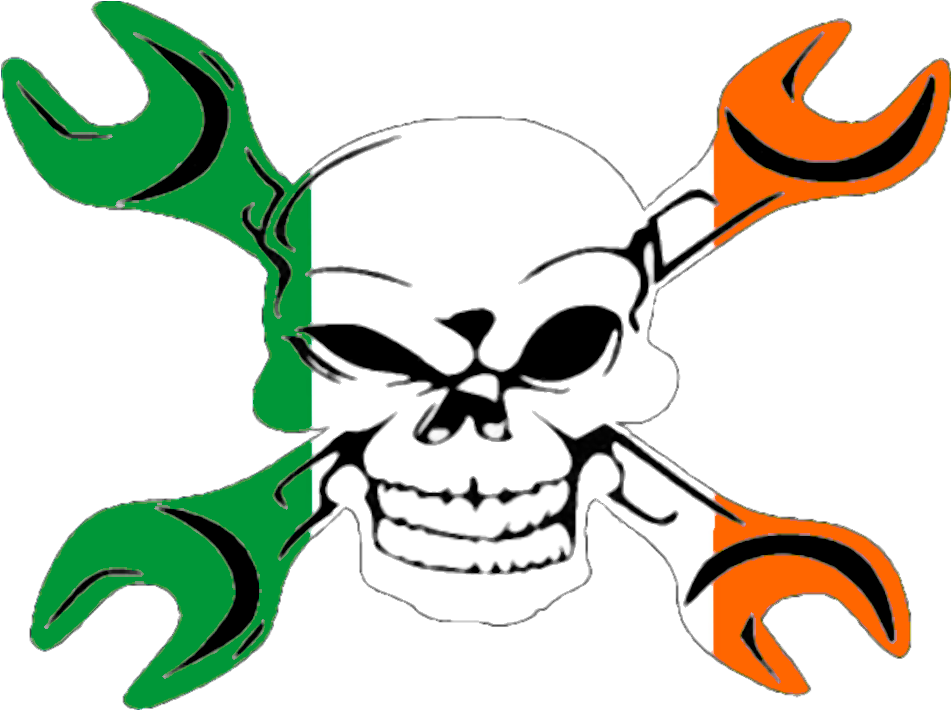 Ireland Clipart American - Irish Gear Skull Twin Duvet (1136x838), Png Download