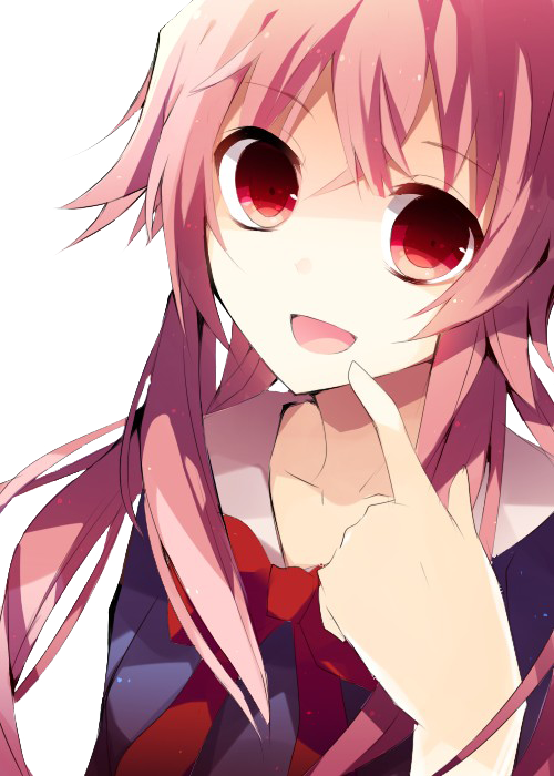 Gasai Yuno - Mirai Nikki Yuno Cute (500x700), Png Download