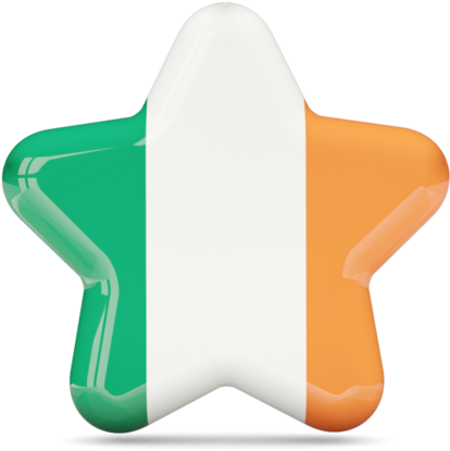 Glossy Wallpaper Star Shape Flag Of Irish - Irish Flag Star (640x480), Png Download