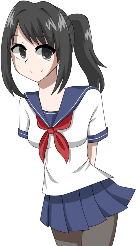Free Download Yandere Simulator Anime Clipart Yandere - Yandere Chan Png (816x979), Png Download