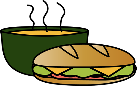 Sandwich Clipart Transparent - Soup And Sandwich Clipart (450x283), Png Download