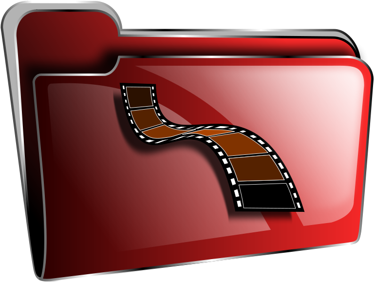 Free Folder Icon Red Video - Icon For Movie Folder (800x634), Png Download