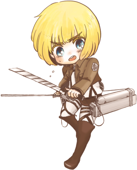 Picture - Armin Attack On Titan Chibi (500x621), Png Download
