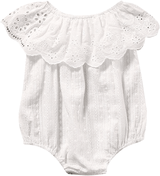 Petite Bello Playsuit 0-6 Months Beautiful White Lace - Maillot (600x600), Png Download