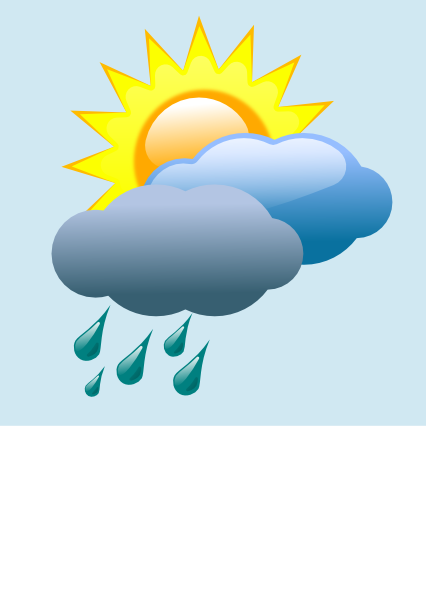 Guarantee Clipart Weather - Cartoon Rain Cloud (426x596), Png Download