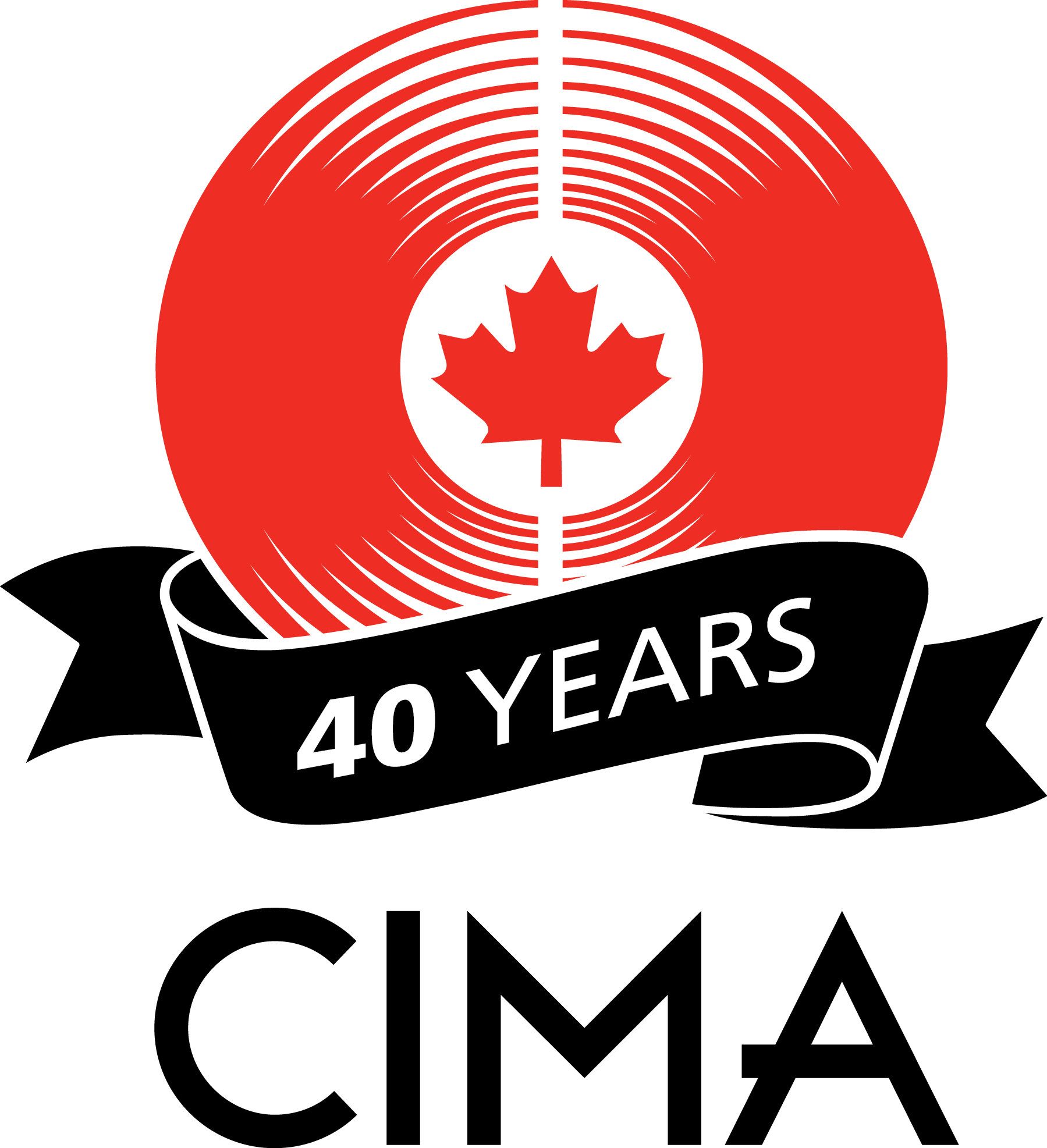 Cima-40th Red Black - Canadian Independent Music Association (1799x1973), Png Download