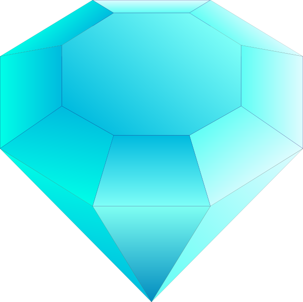 Blue Gem Cutting Editing - Precious Stone Clip Art (600x597), Png Download