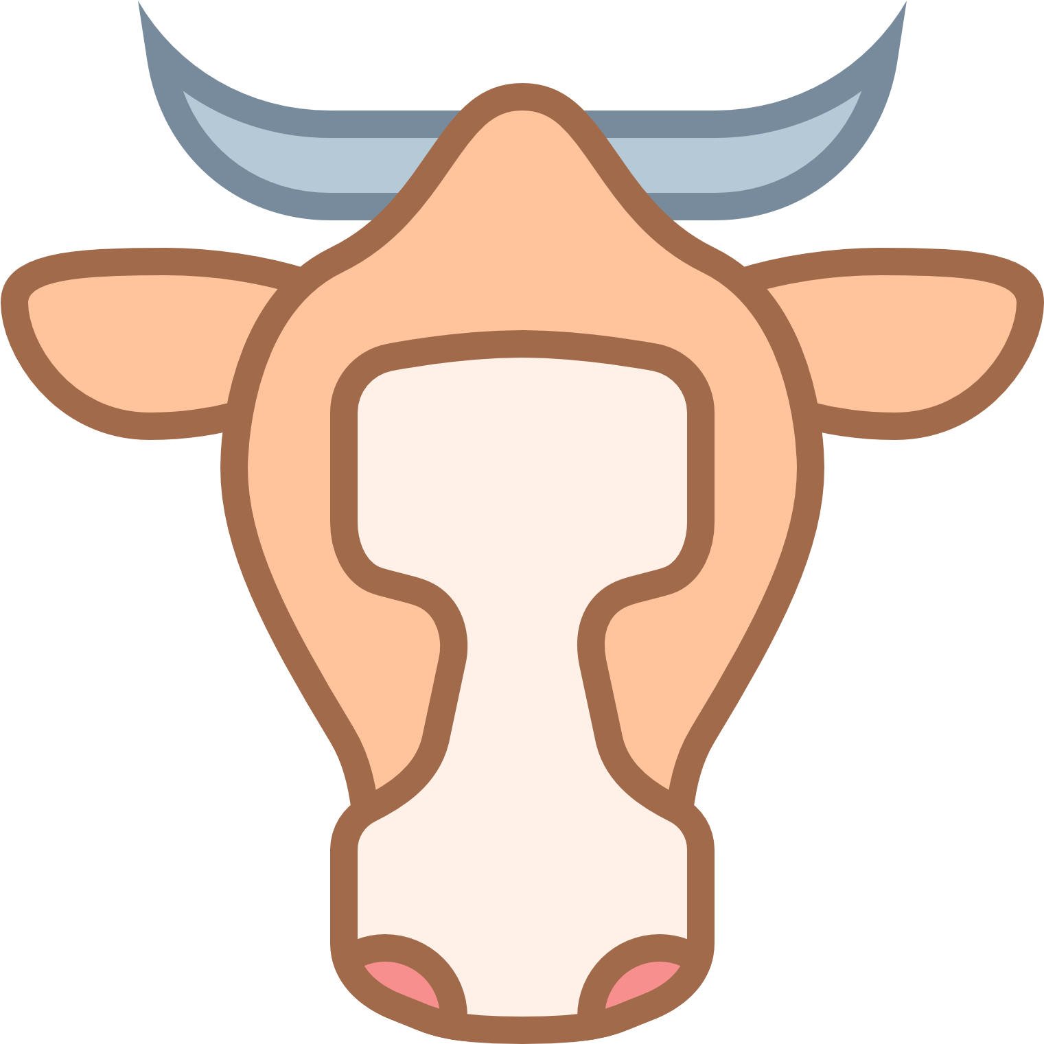 Cow Icon Png Download - Cattle (1600x1600), Png Download