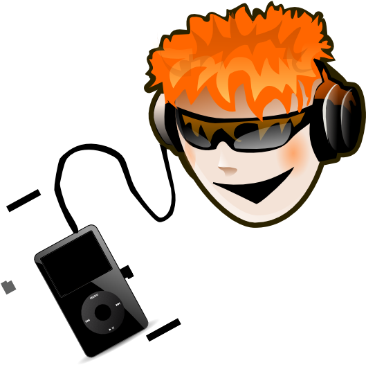 Border Vector Clip - Listen To Music Png (528x596), Png Download