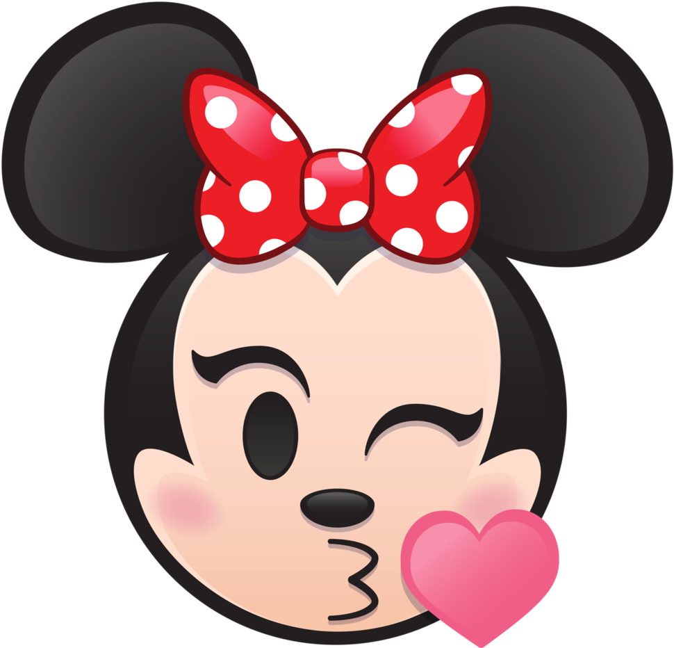 Minnie Kiss - Disney Emoji Minnie Mouse (1005x960), Png Download
