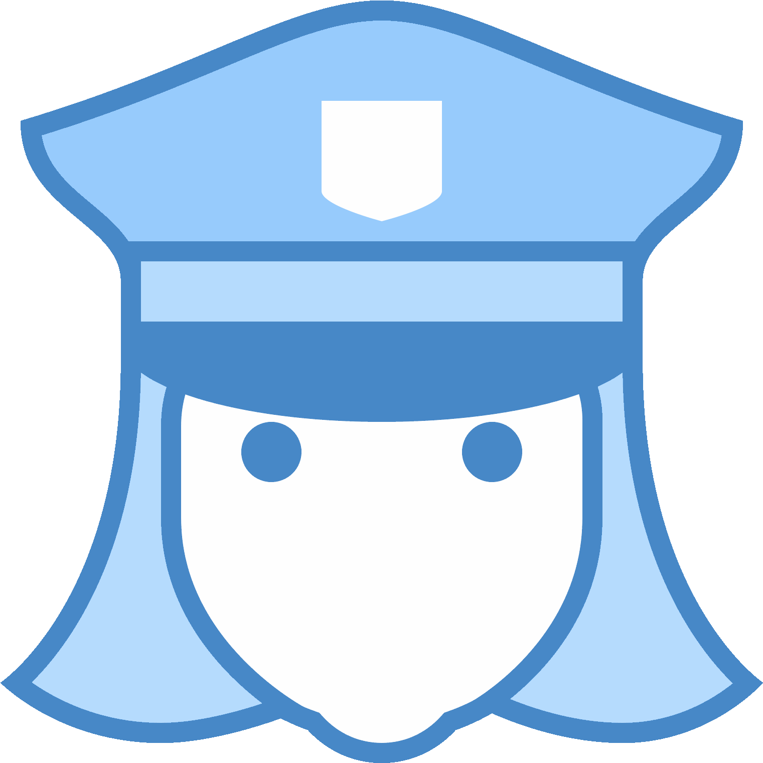 Policeman Female Icon - Icon (1600x1600), Png Download
