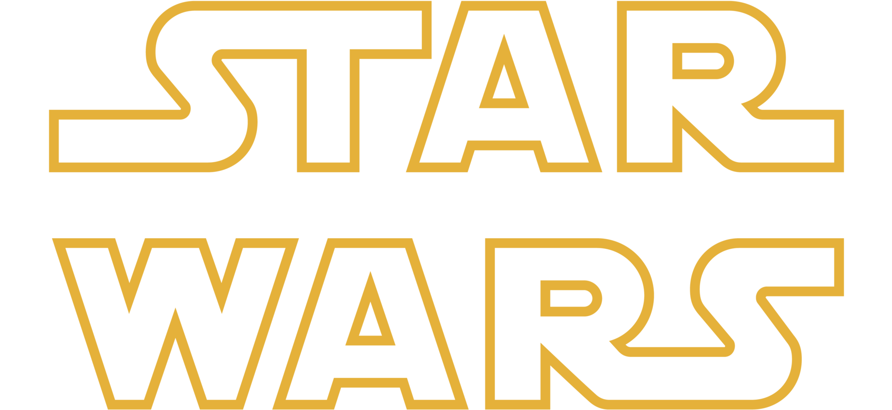 Download - Star Wars The Last Jedi Logo Png (2000x914), Png Download