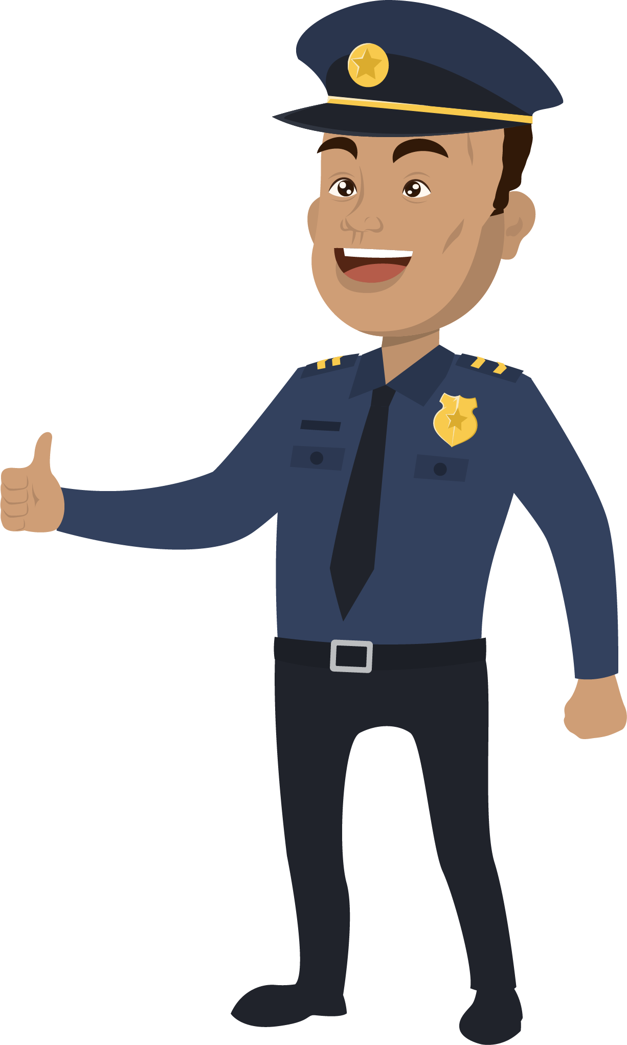 Bahador Jharkhand Police Sub Inspector With A - Police Thumbs Up Png (1226x2043), Png Download