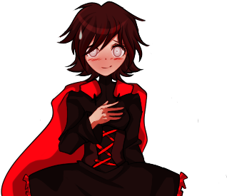 Hair Red Human Hair Color Black Hair Anime Hairstyle - Rwby Ruby Rose Transparent (480x280), Png Download