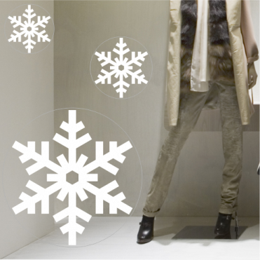 Crystal Classic Snowflake Sticker - Snowflake Gift Tags (371x371), Png Download