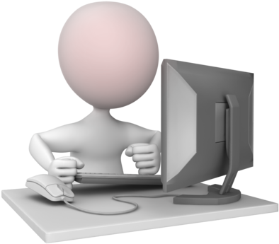 Com Anger Management - 3d Man Computer Png (400x400), Png Download