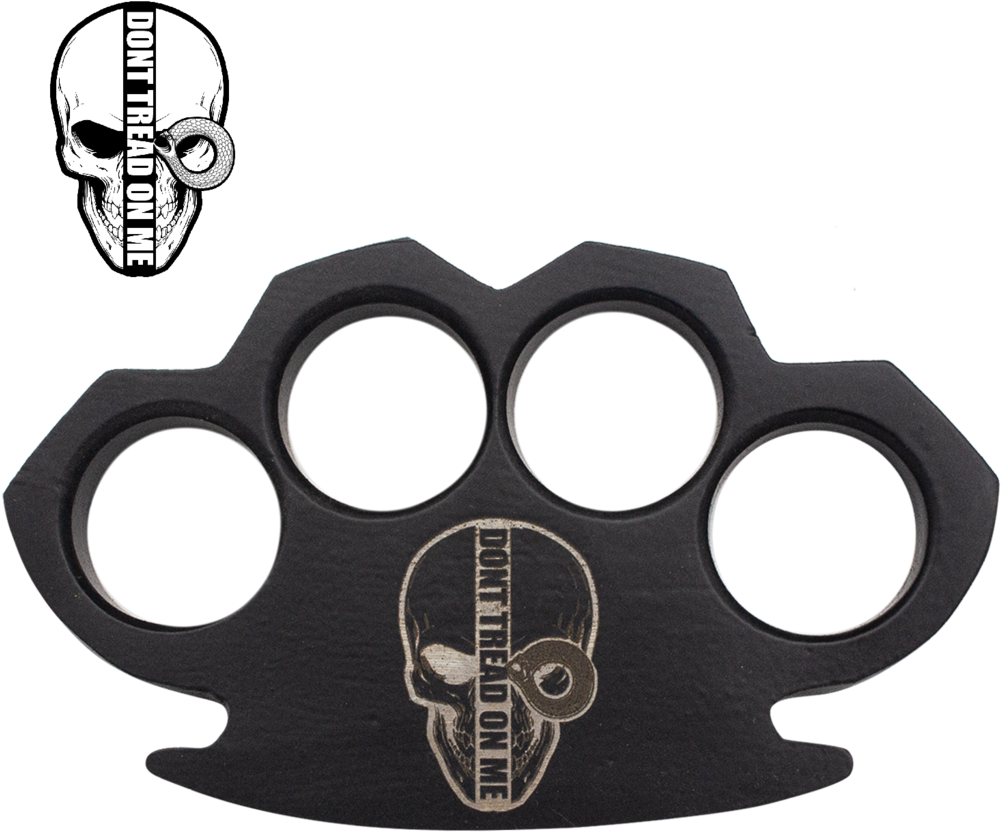 Don't Tread On Me Steam Punk Black Solid Steel Knuckles - Brass Knuckles (1024x1024), Png Download