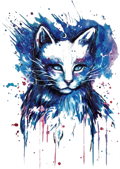 Temporary Tattoo Splash Cat Tattoo - Artwear Tattoo (480x611), Png Download