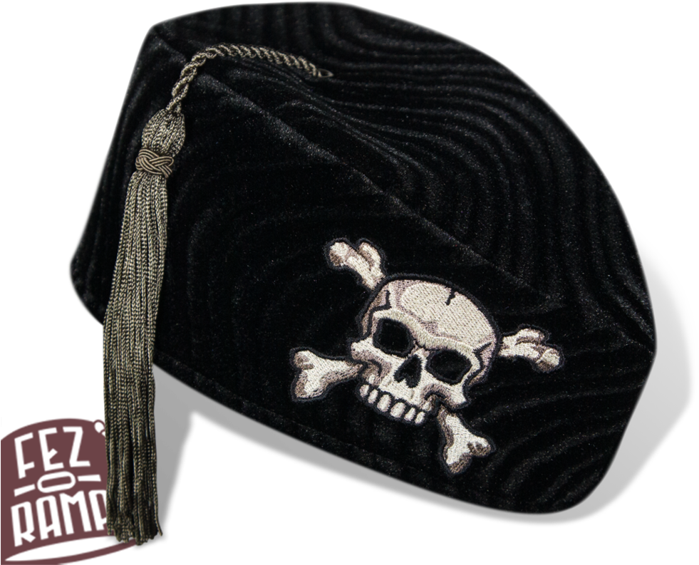 Black Crossbones Chapeau (1024x1024), Png Download