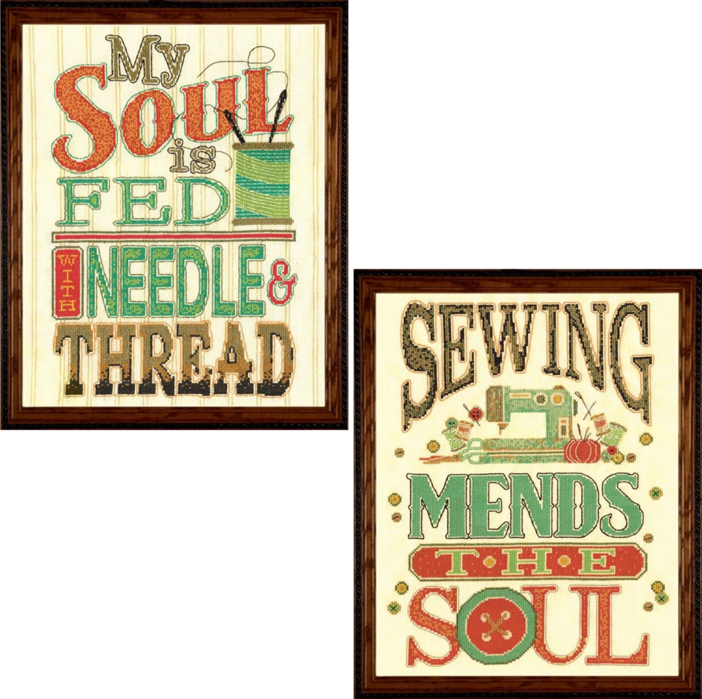 Sewing Quotes Counted Cross Stitch Kits - Design Works Crafts Needle And Thread Counted Cross (1024x1020), Png Download