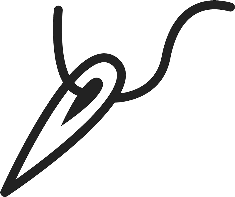 Needle & Thread Rubber Stamp (800x800), Png Download