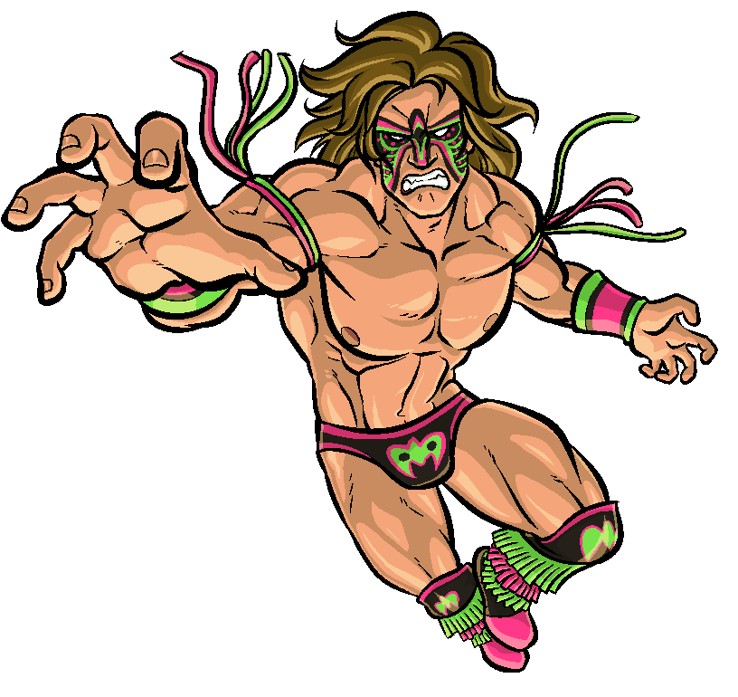 Wrestling - Ultimate Warrior Art Png (824x784), Png Download