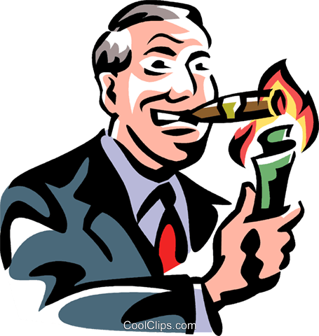 Blunt Clipart Cigar - Lighting Cigars With Money (455x480), Png Download