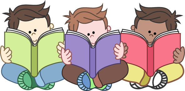 Reading - Kids Reading Clipart (591x292), Png Download