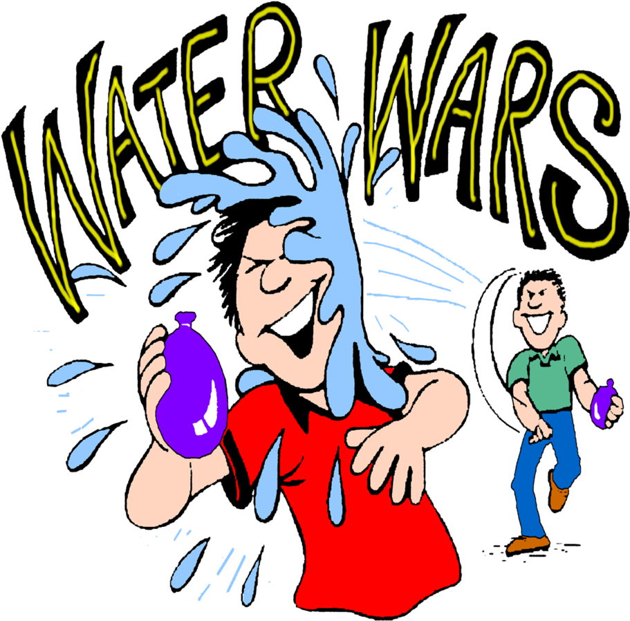 Fight - Water Balloon Fight Clipart (1024x1024), Png Download