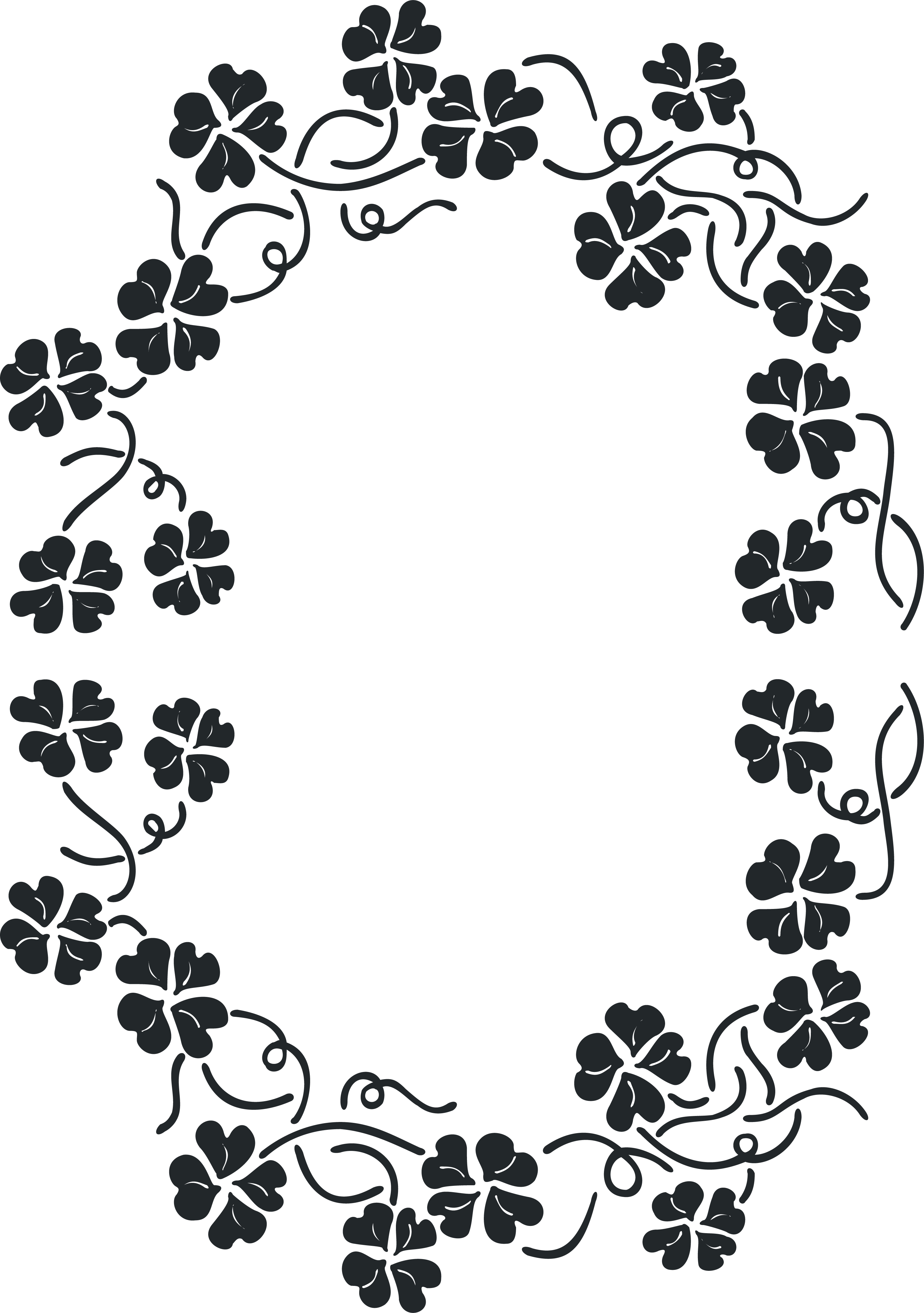Svg Transparent Stock Circle Decorative Arts Drawing - Decorative Circle Leaves Png (3069x4358), Png Download