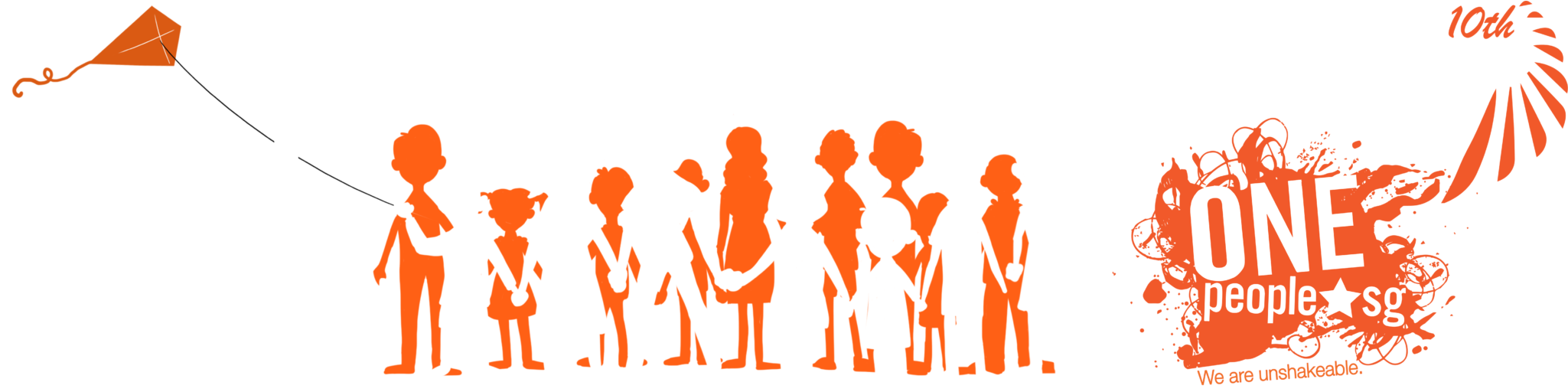 Sg Orange Ribbon Walk 2017 Rise Against Racism - Racial Harmony In Singapore (2048x525), Png Download