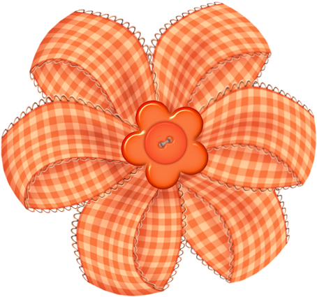 Peach Flower Clipart Ribbon - Flores Animadas (486x446), Png Download
