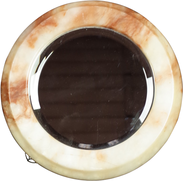 Round Marble Framed Mirror - Marble (1024x1029), Png Download